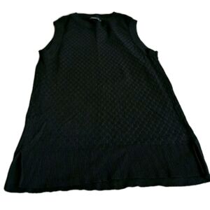 Stockholm Elena Knitted Black Soft Sweater Vest Sz M(2) MQ Market Sweden Preppy